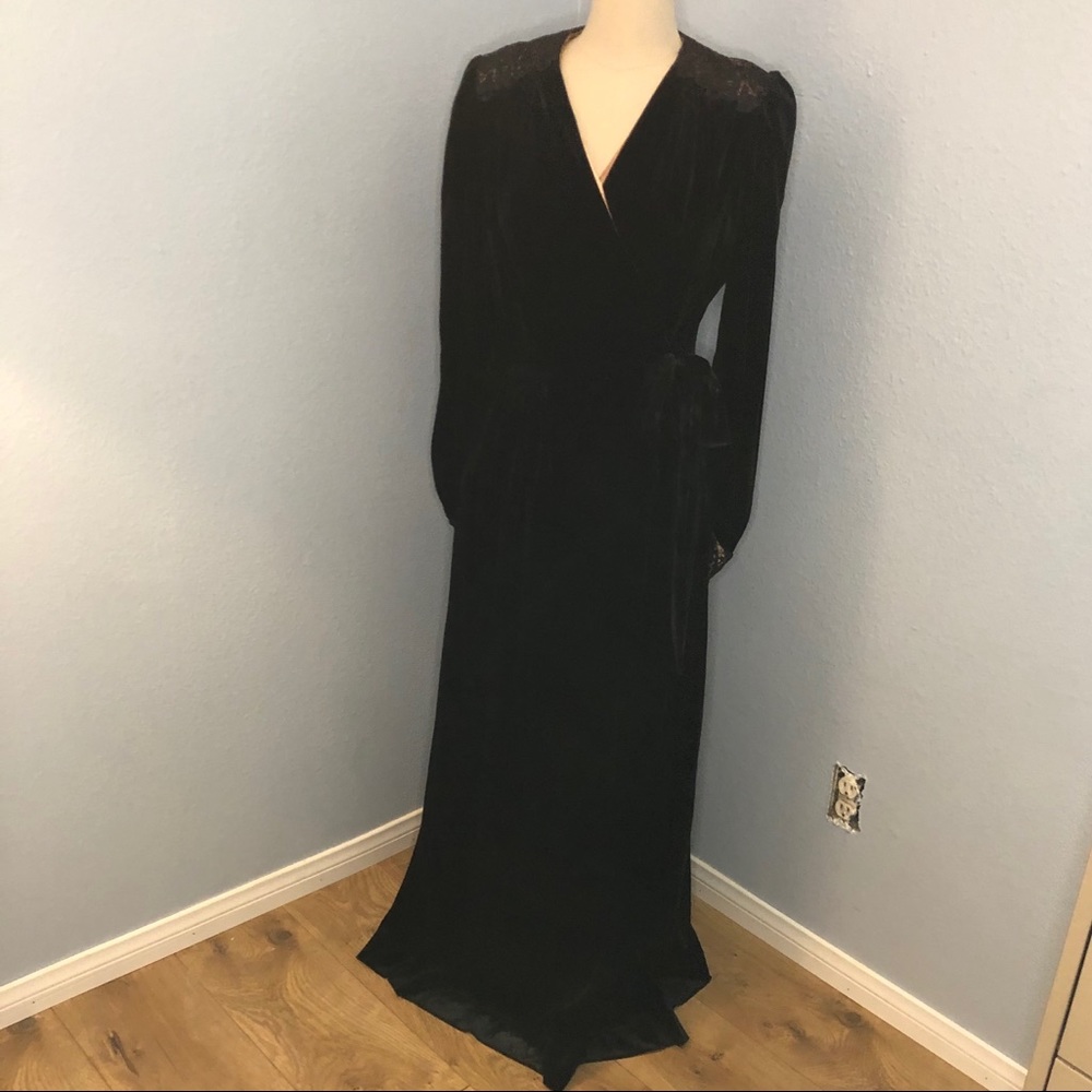 NWOT Dita Von Teese velvet DAHLIA retro Robe L - Picture 2 of 13
